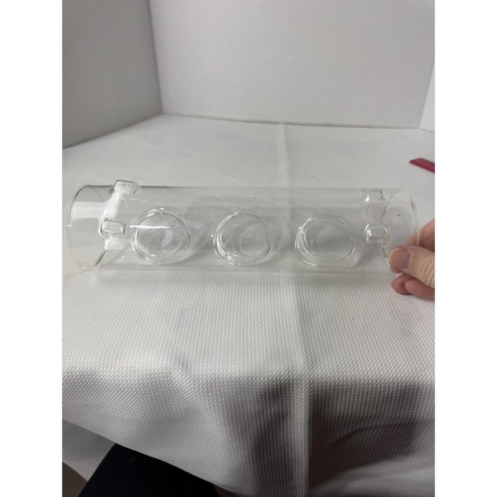 Hudson Clear Glass Tea Light Holder Holds 3 Tea Lights